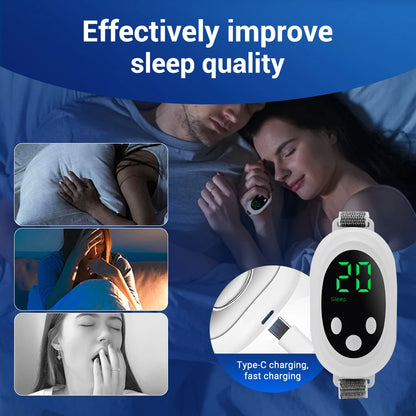 EMS Sleep Aid Device Microcurrent Sleep Aid Machine Sleep Instrument for Insomnia Stress Anxiety Relief Palm Pulse Massager